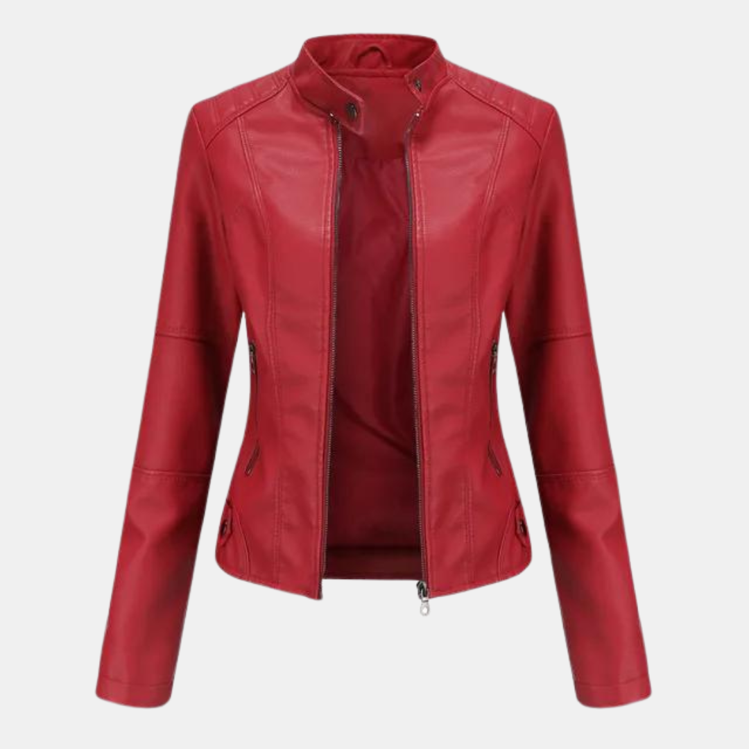 Béliveau | Women's Leather Jacket With Stand-up Collar